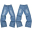 Gallery Dept. Cross Print Light Wash Denim Jeans