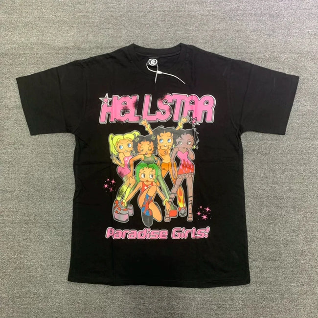 Hellstar Paradise Girls Black T-shirt Hover Image