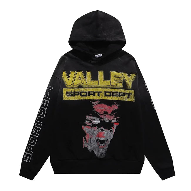 VALEFOREVER Black Valley Sport Dept Tiger Graphic Pullover Hoodie Hover Image