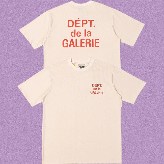 Gallery Dept. DÉPT. de la GALERIE Short Sleeve T-Shirt - Cream/Red Hover Image