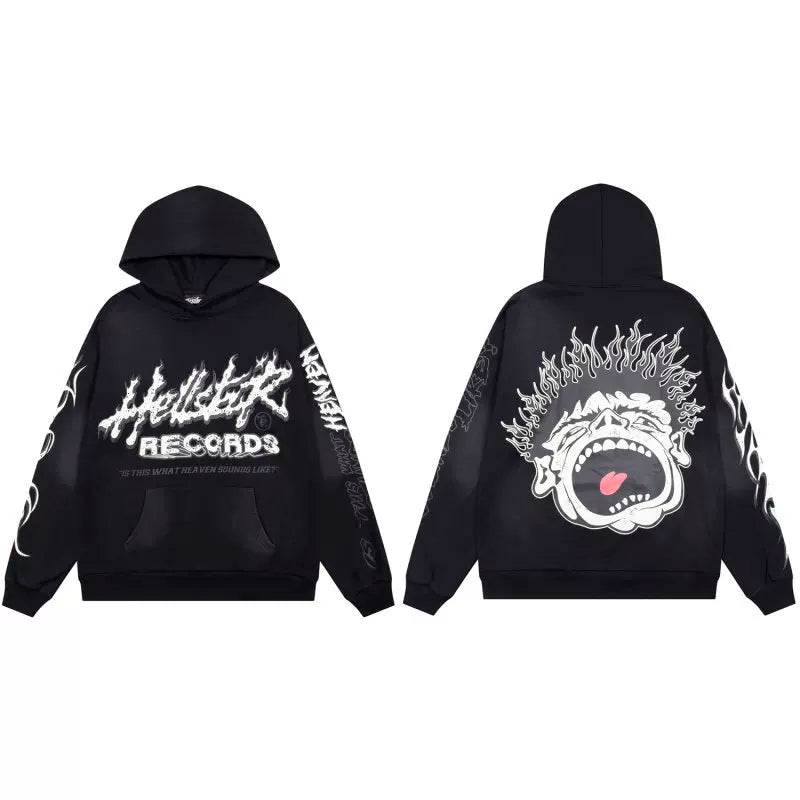 Hellstar Black Records Zip Hoodie