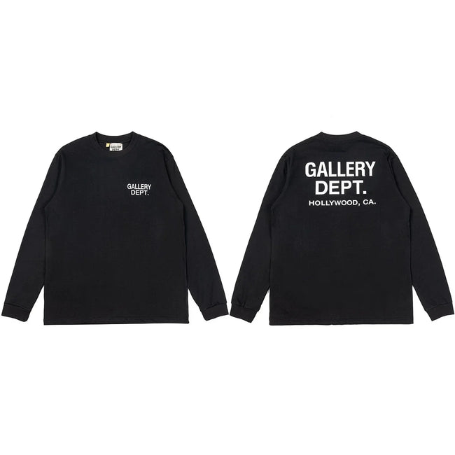 Gallery Dept. Hollywood Logo Long Sleeve T-Shirt - Black Hover Image
