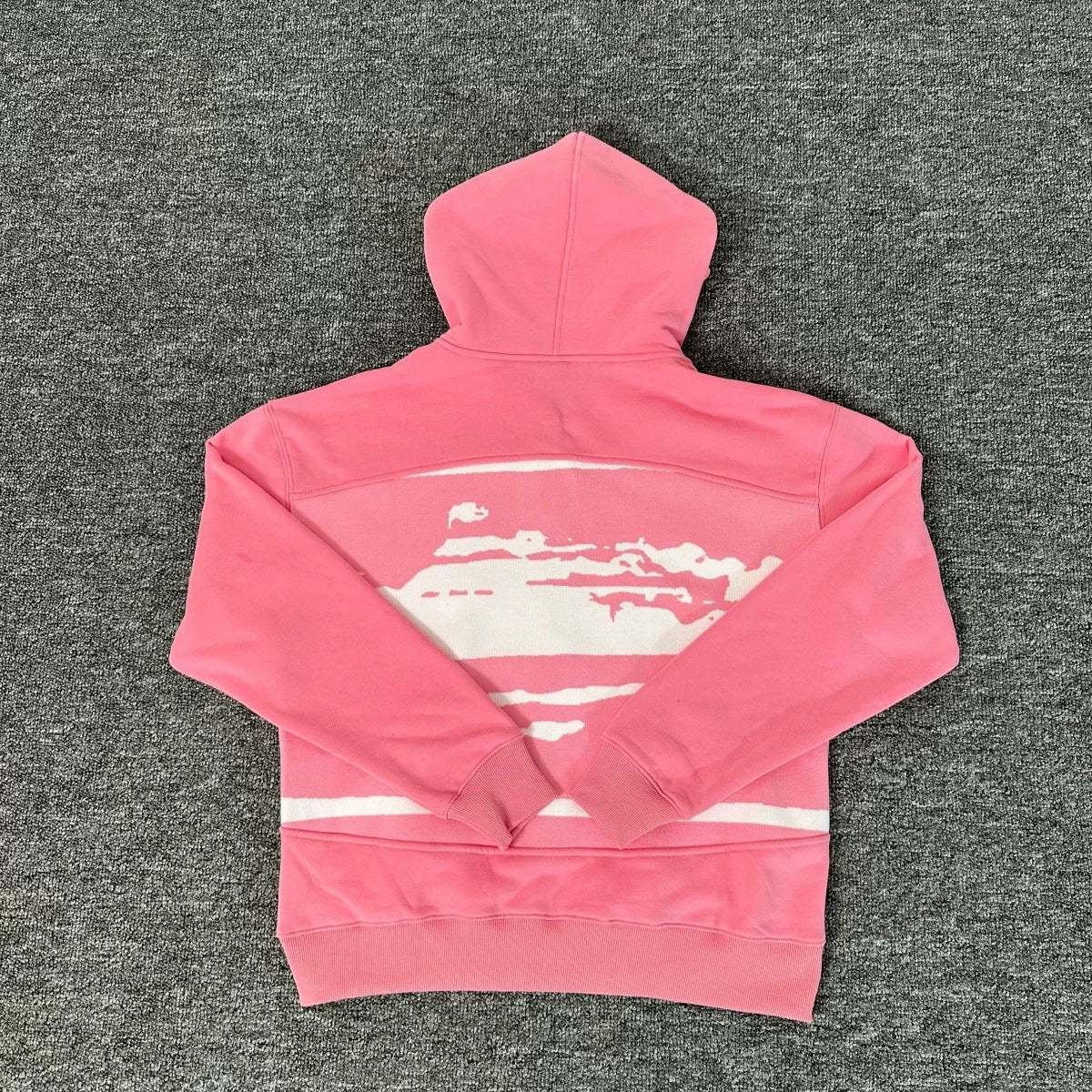 Pink Graphic Zip-Up Hoodie | Streetwear Hoodie with Abstract Back Print Design