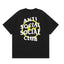 Anti Social Social Club Yellow Circle Logo T-Shirt - Black/White