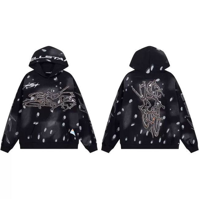 Hellstar Black Snowflake Metal Hoodie Hover Image