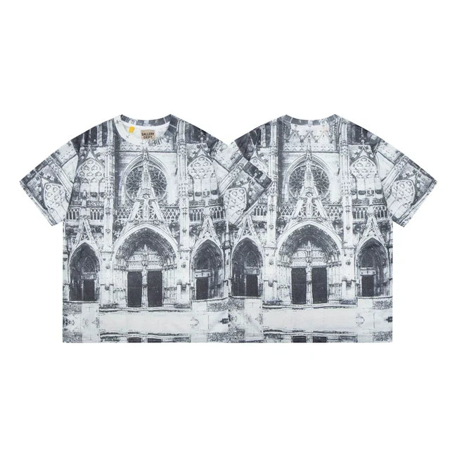 Gallery Dept. Gothic Architecture Graphic Short Sleeve T-Shirt - Black/White Hover Image