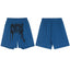 Revenge Gothic Logo Mesh Athletic Shorts - Blue