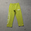 Lime Green Graphic Straight-Leg Sweatpants | Bold Streetwear Pants with Side Print Detail