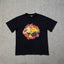 Corteiz Flame Script Logo Black T-Shirt — Bold Streetwear Tee with Fiery Handstyle Print