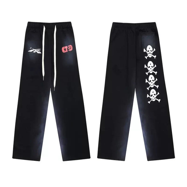 Hellstar Black Vertical Skull Wide Leg Sweatpants Hover Image