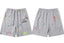 Gallery Dept. Paint Splatter French Terry Shorts - Light Grey