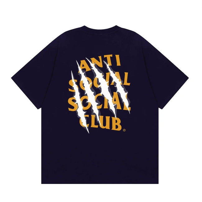Anti Social Social Club Claw Slash Logo T-Shirt - Navy Blue Hover Image