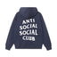 Anti Social Social Club Classic Logo Hoodie - Navy Blue/White