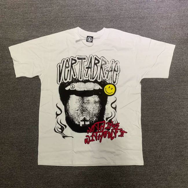 Hellstar Portrait Smiley Cream T-shirt Hover Image