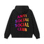 Anti Social Social Club Gradient Rainbow Logo Hoodie - Black