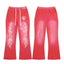 HELLSTAR Red Flared Flame Sweatpants