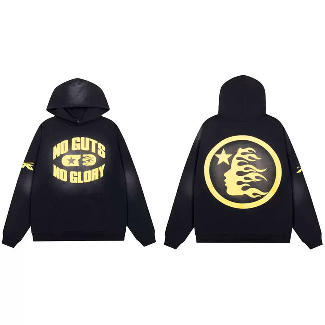 Hellstar Black NO GUTS Hoodie Hover Image