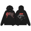 Revenge x Juice WRLD Black Red Flame 999 & Doves Pullover Hoodie