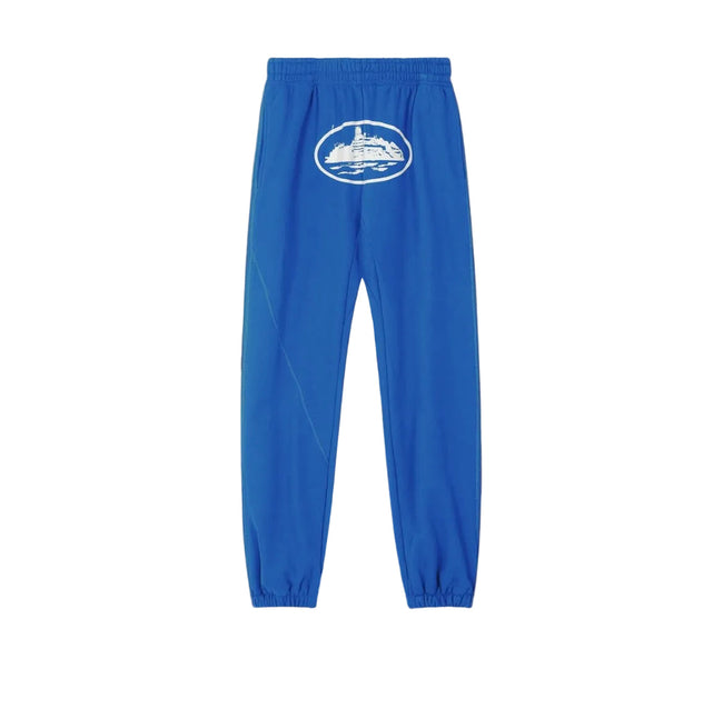 Royal Blue Vintage Graphic Sweatpants – Oversized Streetwear Joggers Hover Image