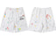 Gallery Dept. Paint Splatter French Terry Shorts - White