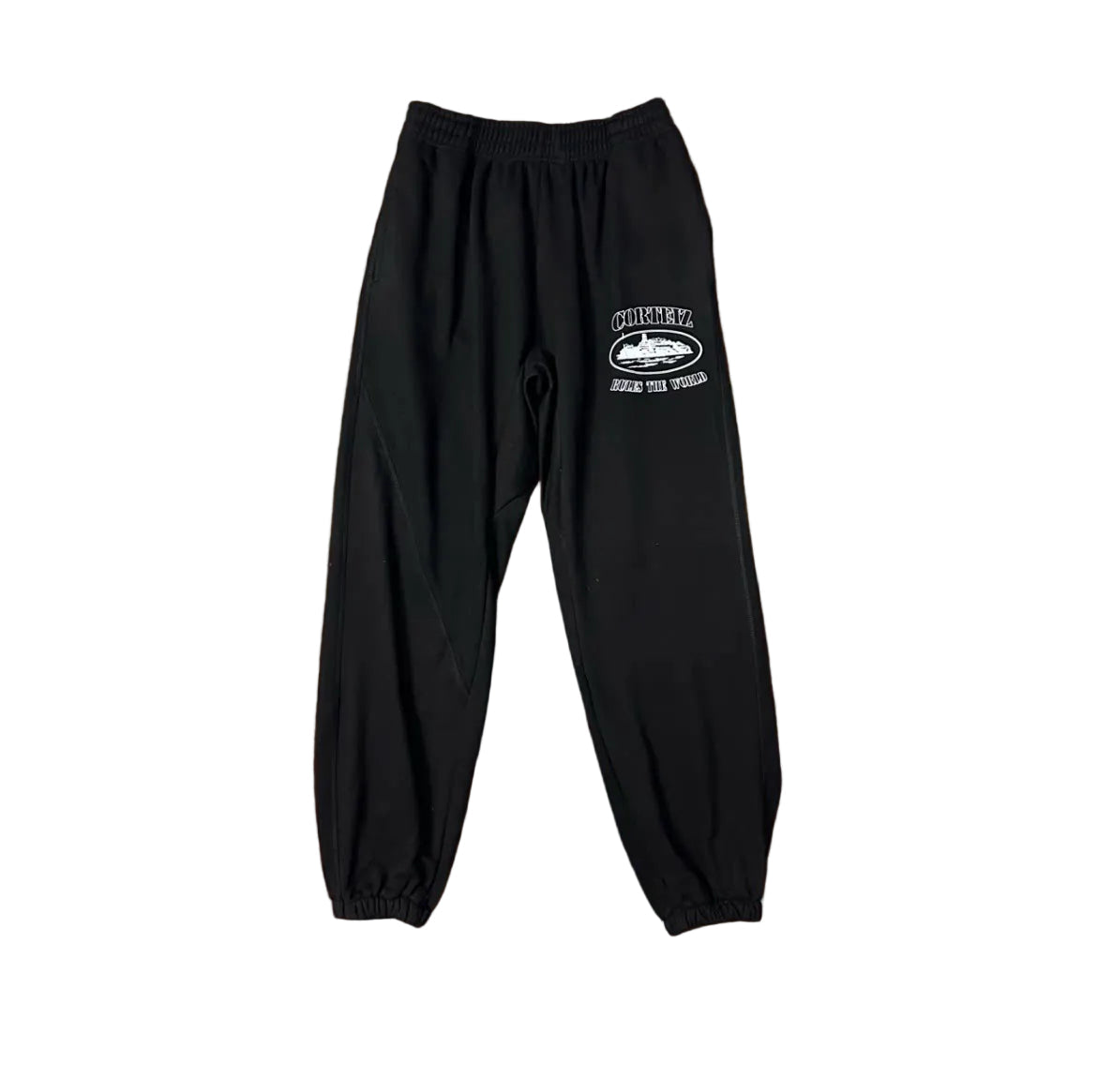 Black Vintage Graphic Sweatpants – Oversized Streetwear Joggers