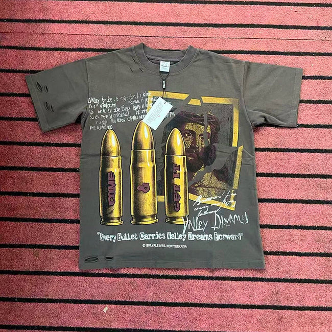 Valleydream Brown Bullet Portrait Vintage Graphic T-Shirt Hover Image