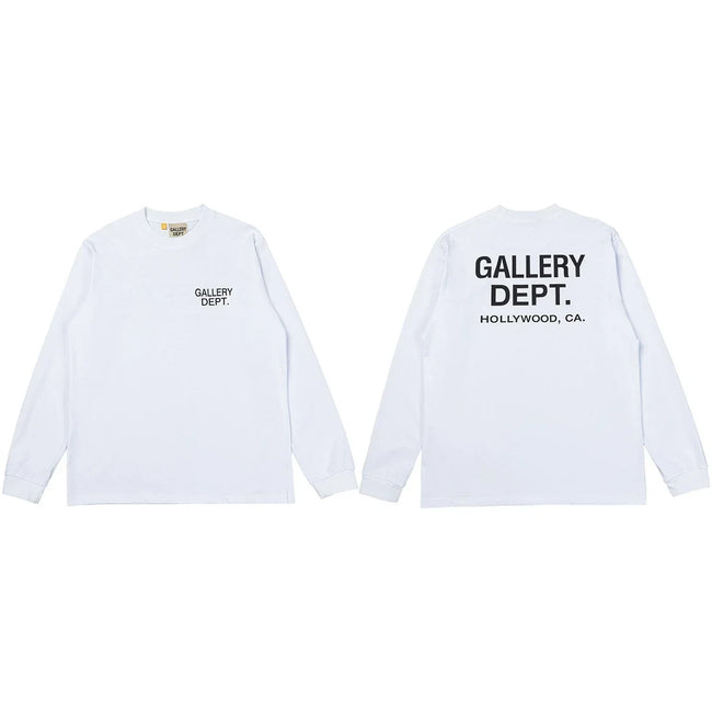 Gallery Dept. Hollywood Logo Long Sleeve T-Shirt - White Hover Image