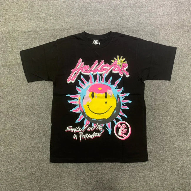 Hellstar Sun Smiley Black T-shirt Hover Image