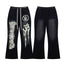 HELLSTAR Black White Pattern Graphic Sweatpants