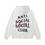 Anti Social Social Club Pink Circle Logo Hoodie - White