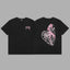 Revenge Pink Spiderweb Heart Graphic Short Sleeve T-Shirt