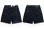 Gallery Dept. Paint Splatter Distressed Denim Shorts - Black