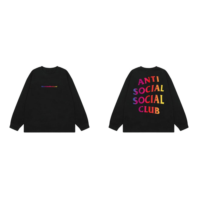 Anti Social Social Club Gradient Logo Long Sleeve T-Shirt - Black Hover Image