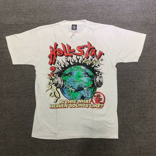 Hellstar Earth Skull Cream T-shirt Hover Image