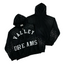 Valley Dreams Rhinestone‑Splatter Zip‑Up Hoodie, Unisex Black Vintage Streetwear Jacket
