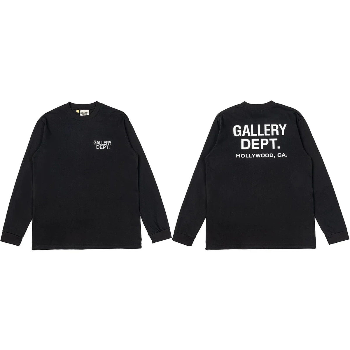Gallery Dept. Hollywood Logo Long Sleeve T-Shirt - Black