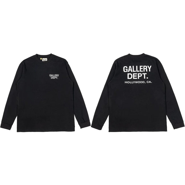 Gallery Dept. Hollywood Logo Long Sleeve T-Shirt - Black Hover Image