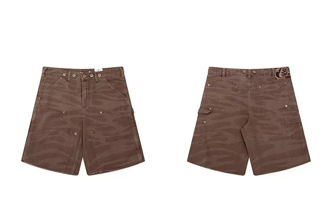 Hellstar Brown Cargo Work Shorts Hover Image