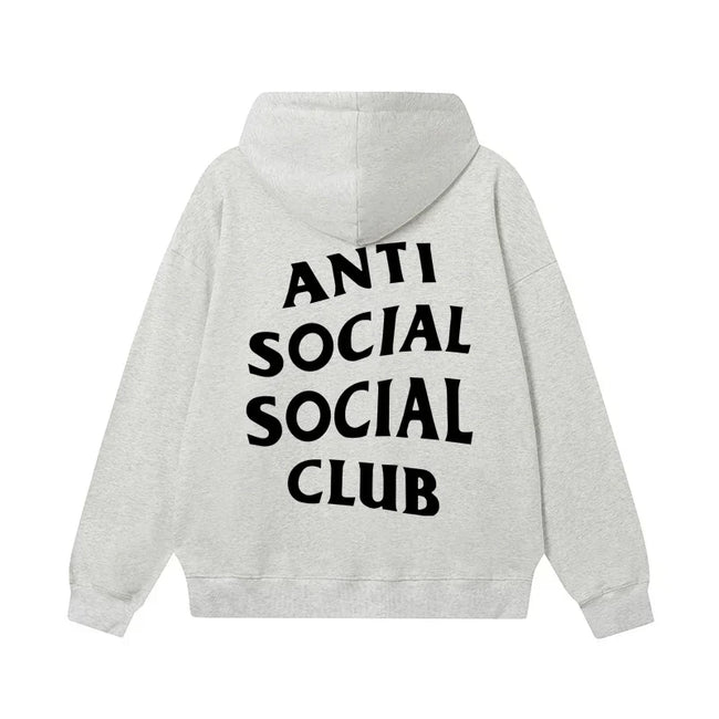 Anti Social Social Club Classic Logo Hoodie - Light Grey/Black Hover Image