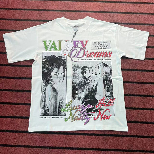 Valleydream White Double Portrait Valley Dreams Vintage Graphic T-Shirt Hover Image