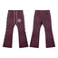 Hellstar Burgundy Side Snap Flare Pants
