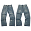 Gallery Dept. Paint Splatter & Logo Distressed Charcoal Denim Jeans