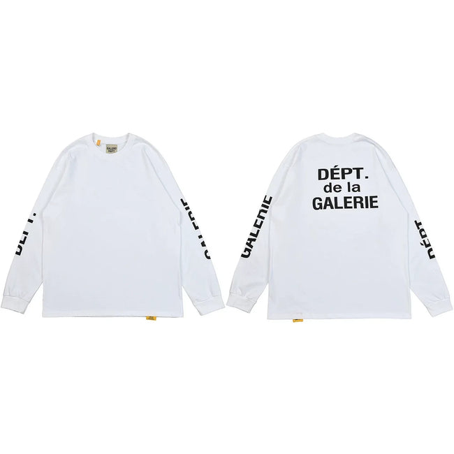 Gallery Dept. Sleeve Print DÉPT. de la GALERIE Long Sleeve T-Shirt - White/Black Hover Image