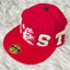 Hellstar Red Chenille Letter Flame Flat Brim Cap