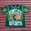 Valleydream Green Striped Collar Valley Football Sports Vintage T-Shirt