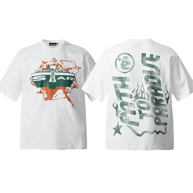 Hellstar White Map Slogan Graphic Tee Hover Image
