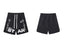 Hellstar Black White Letter Shorts