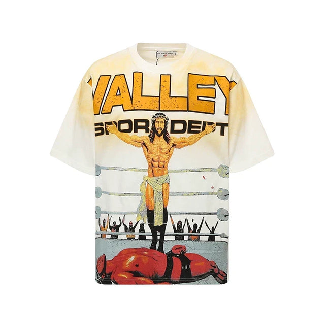 Valleydream Cream Valley Sport Dept Jesus Boxing Retro Graphic Tee Hover Image