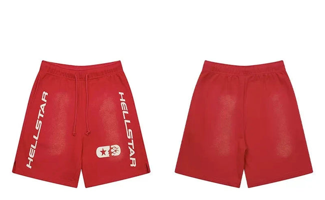 Hellstar Red Side Letter Print Shorts Hover Image