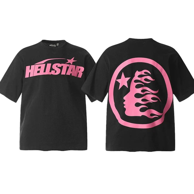 Hellstar Black Pink Logo Portrait Tee Hover Image